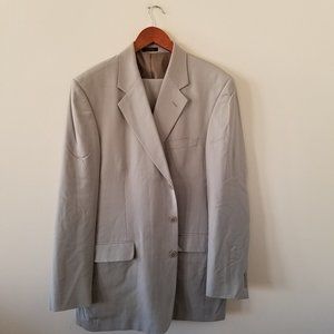 Oleg Cassini Gray Two Piece Suit Size 44L